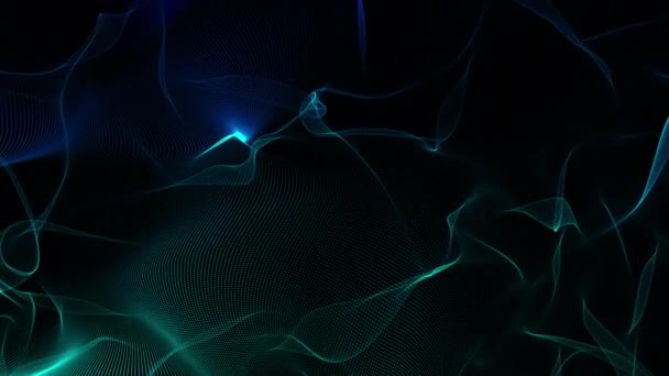 Seamless Looping Shiny Wave Futuristic Technology Animation Abstract Background Computer — Vídeo de stock
