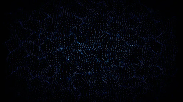 Blue Abstract Wave Screen Dot Pattern Technology Background Computer Illustration — Stockfoto