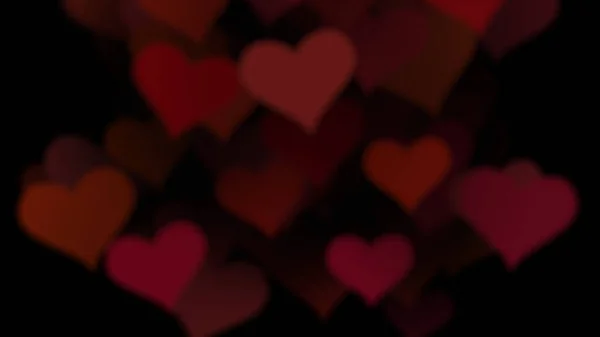 Red Heart Love Decoration Background Computer Illustration Graphic Valentine Day — Foto Stock