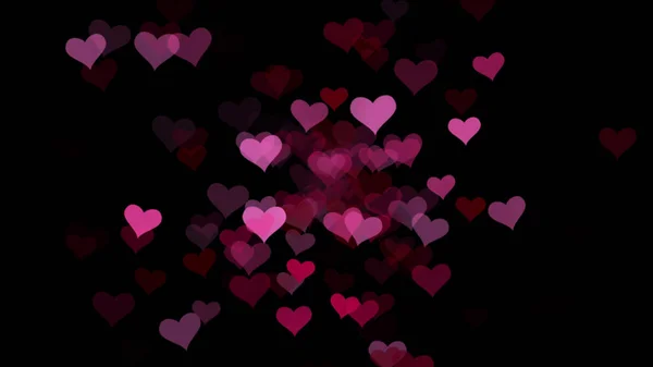 Pink hearts decoration background - computer illustration graphic for Valentine\'s day concept