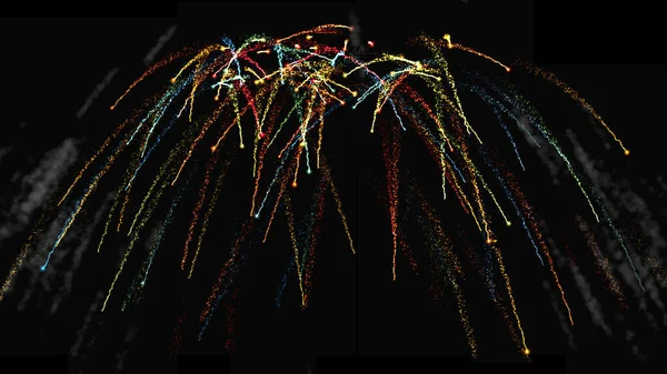 Colorful Fireworks Background Computer Illustration Graphic Festival Celebration Background Concept — ストック写真