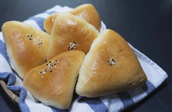 Rostat Bröd Hemmagjord Bageri Bakgrund — Stockfoto
