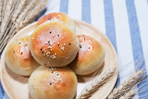 Rostat Bröd Hemmagjord Bageri Bakgrund — Stockfoto