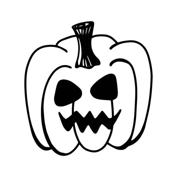 Wektor Halloween Dynia Clipart Ikona Zabawna Słodka Ilustracja Sezonowego Projektowania — Wektor stockowy