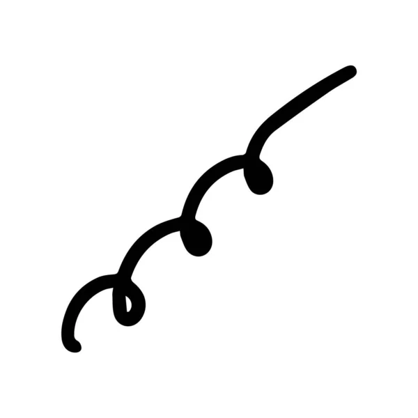 Curls Rabisco Abstrato Com Linha Desenhada Mão Elementos Simples Doodle — Vetor de Stock