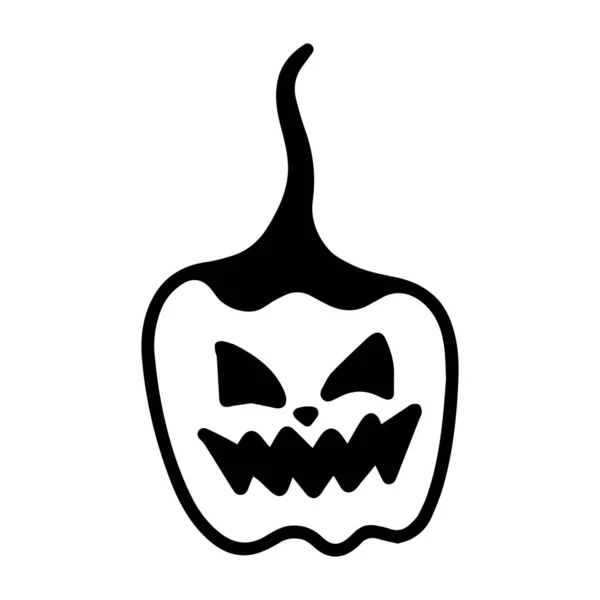 Wektor Halloween Dynia Clipart Izolowane Białym Tle Ikony Zabawna Słodka — Wektor stockowy