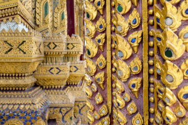 Tay tapınak mozaik desen fayans dekorasyon