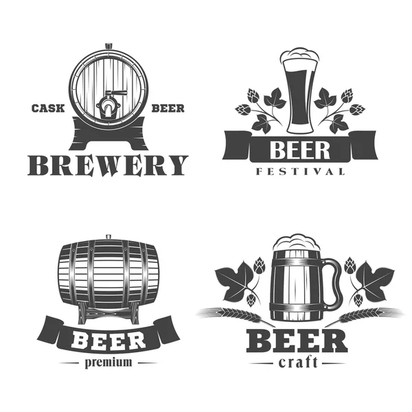 Set de etiquetas de cerveza — Vector de stock