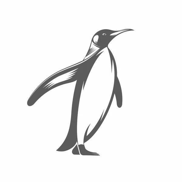 Penguin vintage vector illustration — Stock Vector