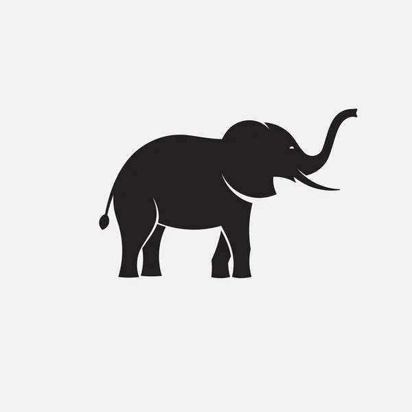 Elefant minimale Silhouette — Stockvektor