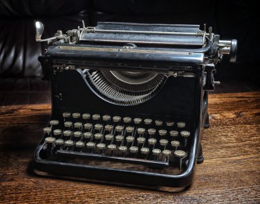 Black Historic typewriter clipart