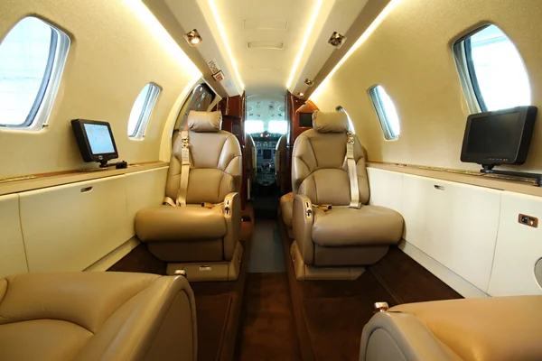 Luxury jet - central galley — Stock Photo, Image