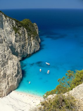 Yunan tatil plaj ve deniz araçları ile defne