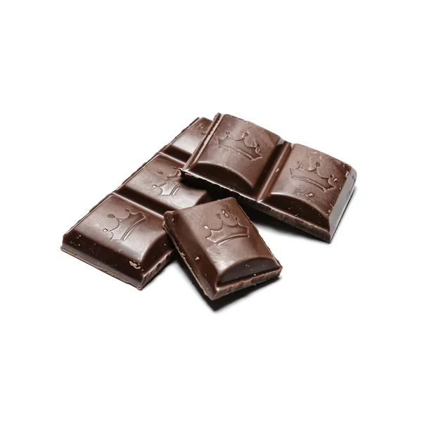 Drei Stück der Schokolade — Stockfoto
