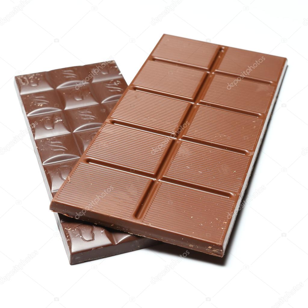 Black and brown chocolate bars