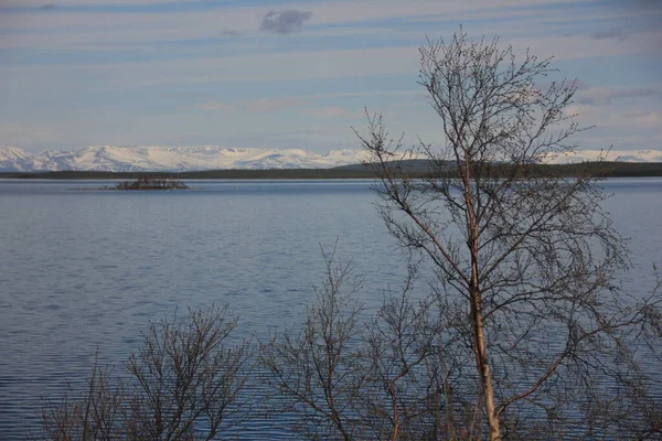 Apatitos Región Murmansk Vista Desde Lago — Foto de Stock