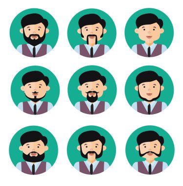 İnsanlar düz simgeler koleksiyonu