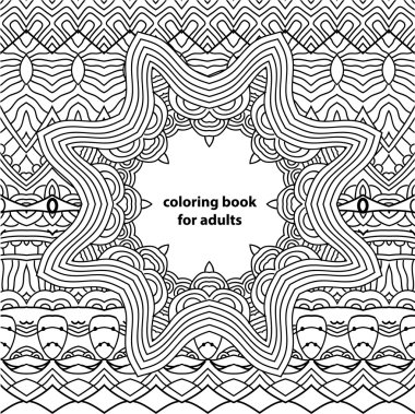 Boyama kitabı yetişkinler için. Soyut zentangle desenleri