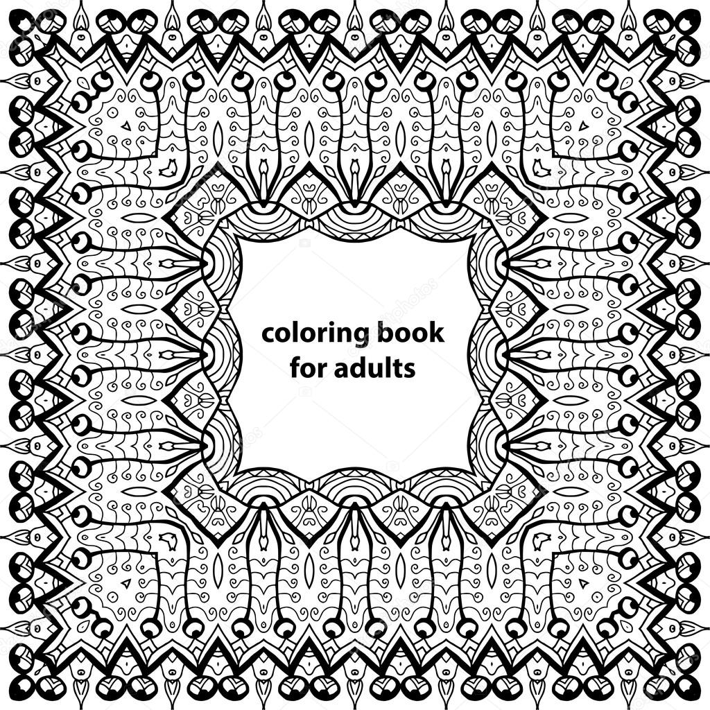 Pattern for coloring book. Ethnic design element.