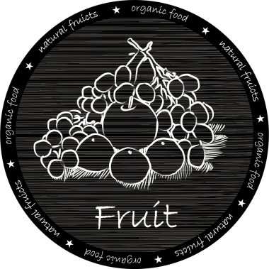 El çizimi logo - meyve