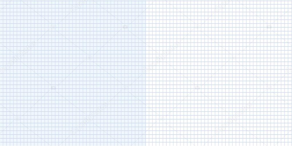 Square mathematics seamless. Pattern background similar to paper, two types, vector 