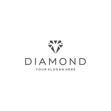 Minimalist DIAMOND Mücevher Parlak logo tasarımı 