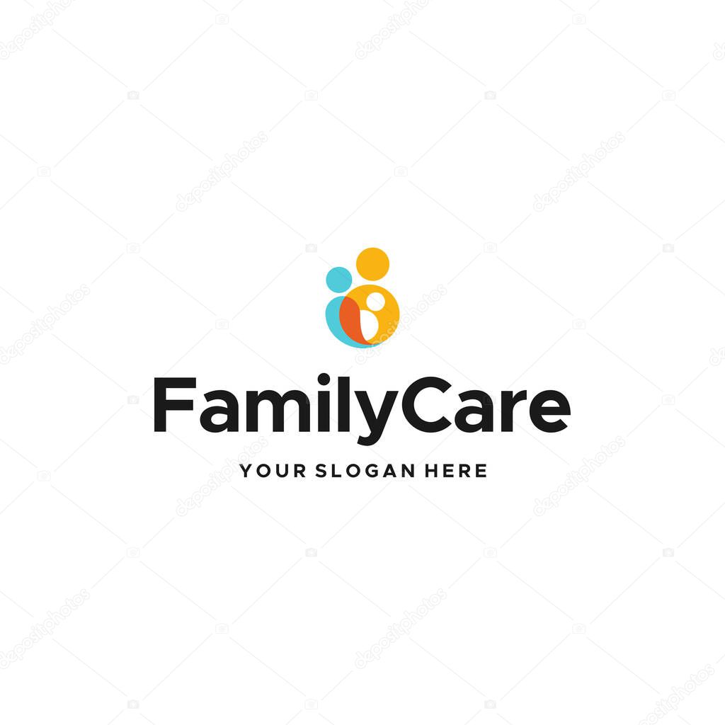 modern colorful Family Care community logo design
