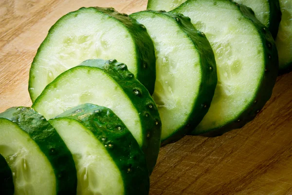 Sliced cucumber closeup — Stock Photo, Image