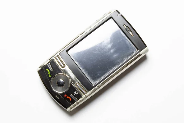 Old Cell Phone White Background — Stock Photo, Image