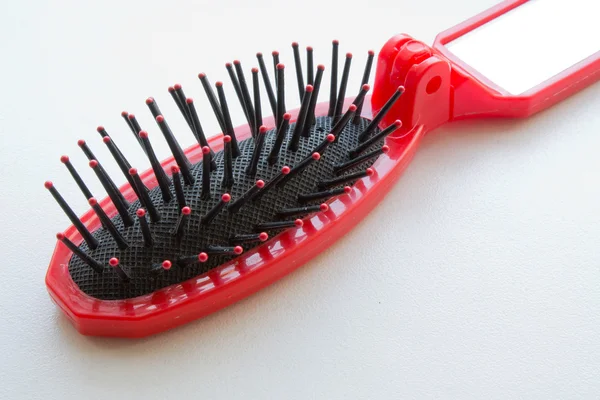 Cepillo rojo primer plano — Foto de Stock
