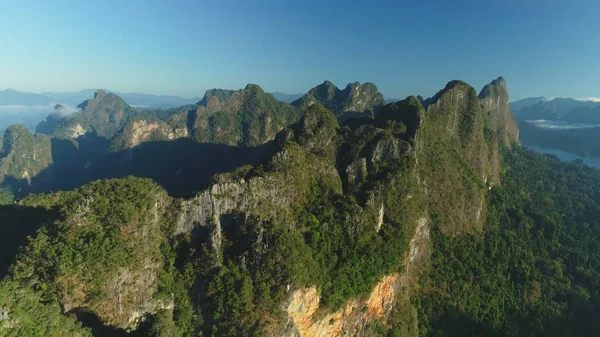 Sommets Aigus Ensoleillement Vue Aérienne Drone — Photo