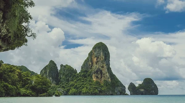 Paradise in Thailand, mountain, ocean, clouds