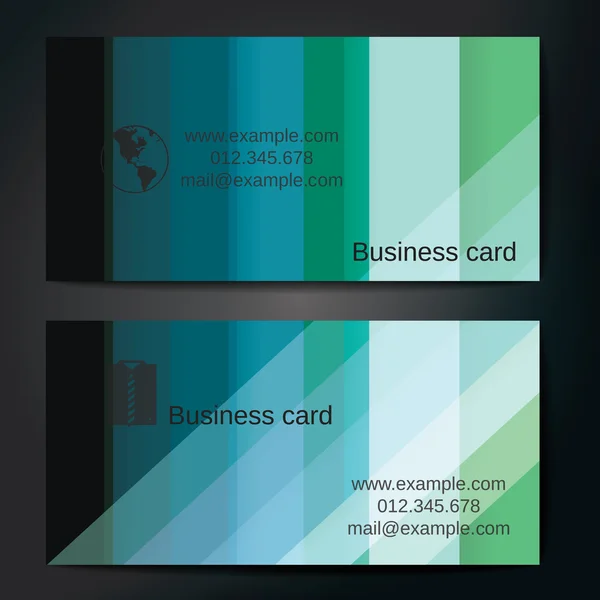 Elegantes tarjetas con rayas rectas de colores. — Archivo Imágenes Vectoriales