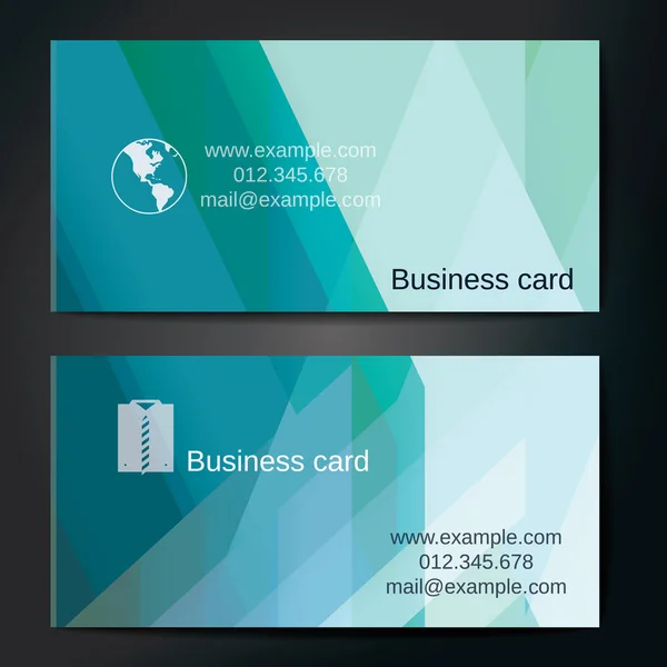 Stylish business cards with colorful straight stripes. — Stock Vector