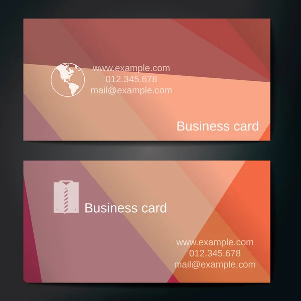 Elegantes tarjetas con rayas rectas de colores. — Vector de stock