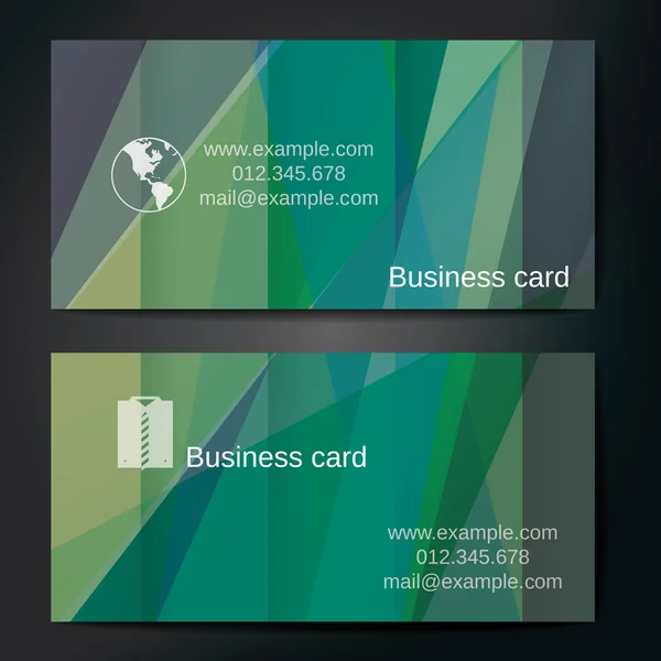 Elegantes tarjetas con rayas rectas de colores. — Vector de stock
