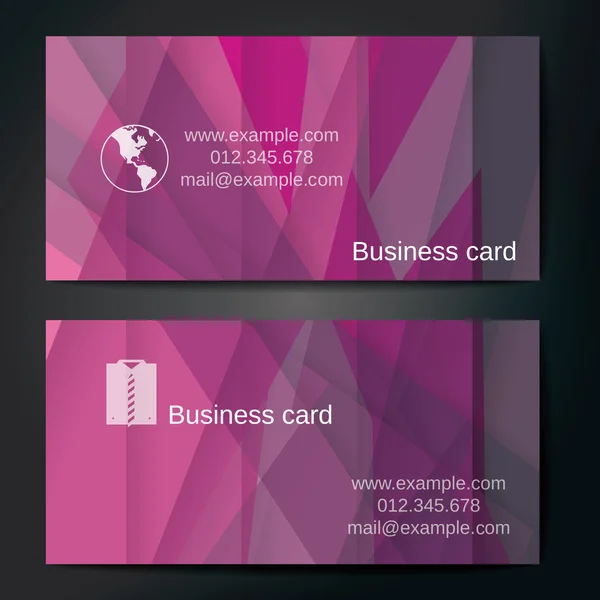 Elegantes tarjetas con rayas rectas de colores. — Vector de stock