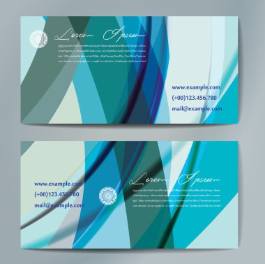 Renkli dalgalı çizgili şık kartvizit.