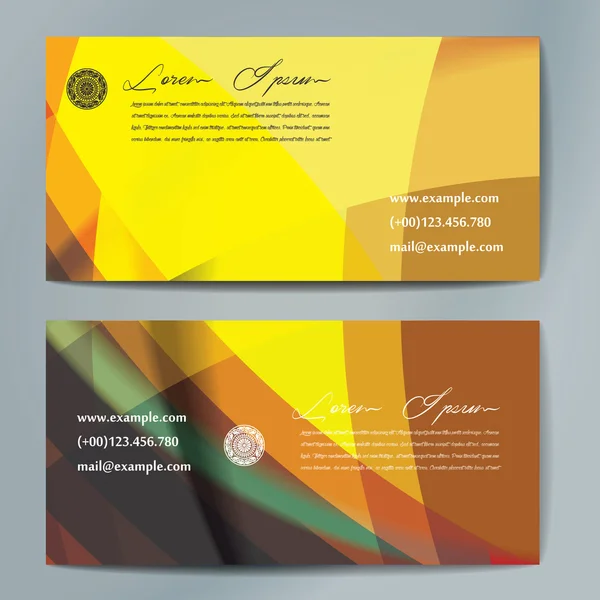 Elegantes tarjetas con rayas onduladas de colores. — Vector de stock