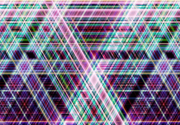 Abstrato colorido criado usando listras horizontais e diagonais. Cores neon. Ilustração. — Fotografia de Stock