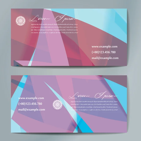 Κομψό επαγγελματικές κάρτες με πολύχρωμο κυματιστές ρίγες. — Διανυσματικό Αρχείο