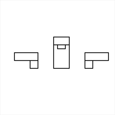 Pansiyon için su musluğu taslak vektör tasarımı