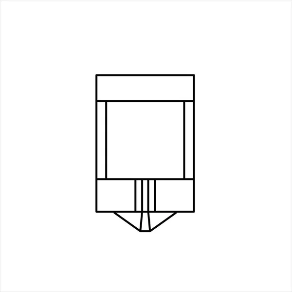 Simple Square Shape Uronoir Sketch Vector Design — Stock Vector