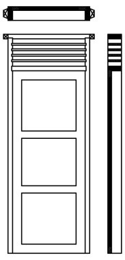 Evin arka kapısının vektör tasarımı