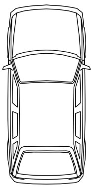 Kiralık lüks araba çizimi vektör tasarımı