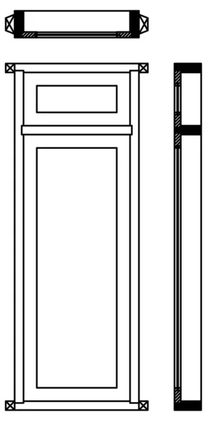 Diseño Vectorial Puerta Habitación Boceto Una Casa — Vector de stock
