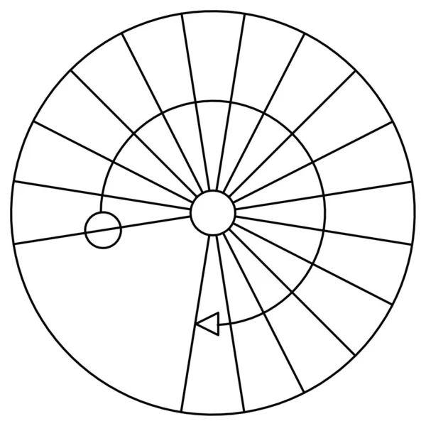 Kreisförmige Treppe Skizze Vektor Design — Stockvektor