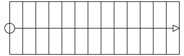 Projeto Vetorial Esboço Escada Linha Reta Sem Curvas —  Vetores de Stock