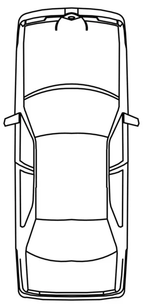 Projeto Vetor Carro Particular Esboço Carro Alugado —  Vetores de Stock