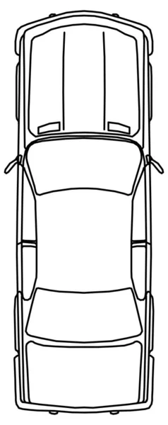 Introdução Turística Hotel Car Sketch Vector Design —  Vetores de Stock